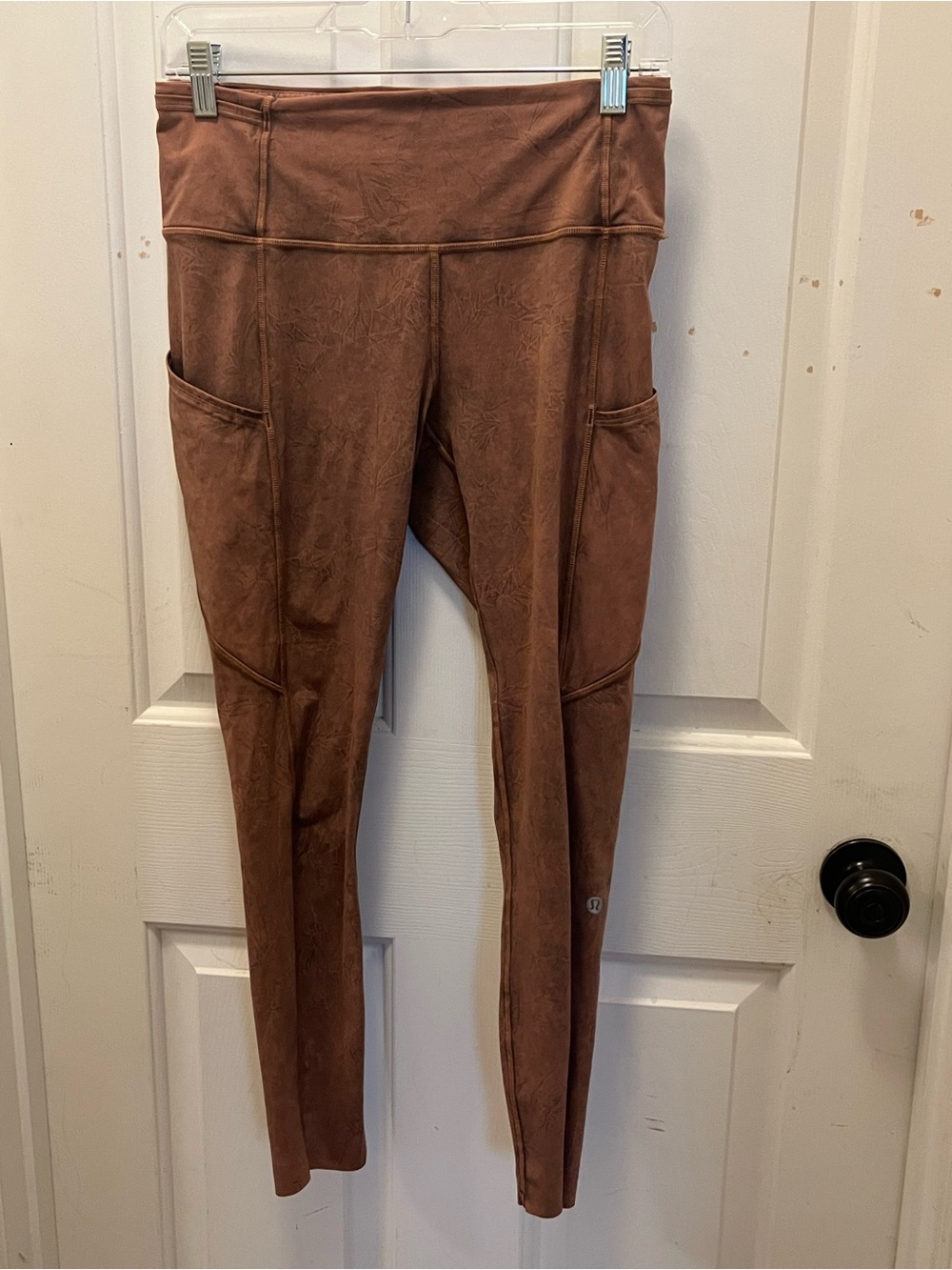 🍋EUC Lululemon Fast & Free Ice Wash Brown Earth Ice Dye 25" Tight II - Sz 8